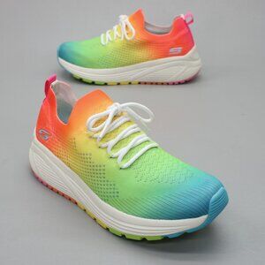 Skechers Ladies 9 Bobs Sparrow 2.0 Neon Rainbow Running Shoes Sneakers - 117050
